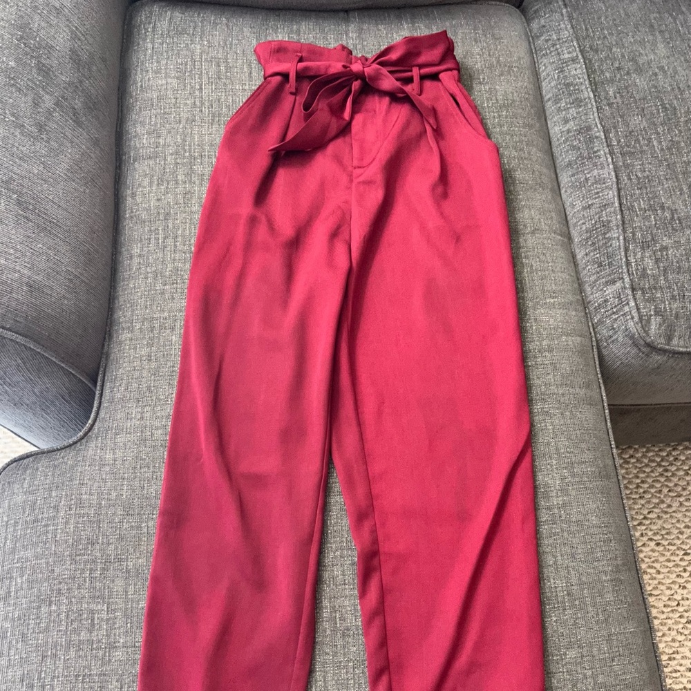 flowy colored statement pants